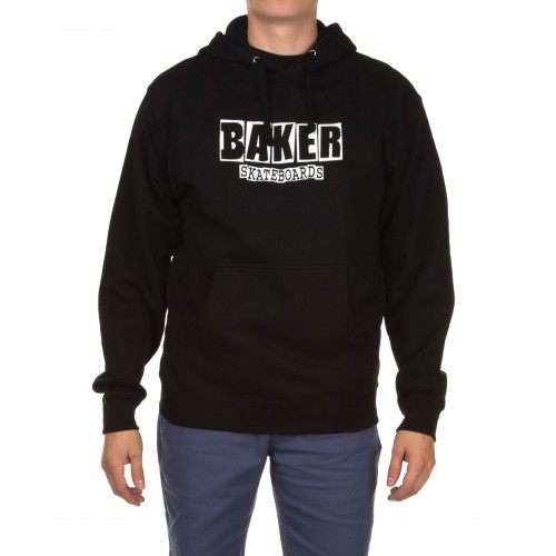 Худи BAKER Brand Logo Blk Pullover Black/White, фото 1