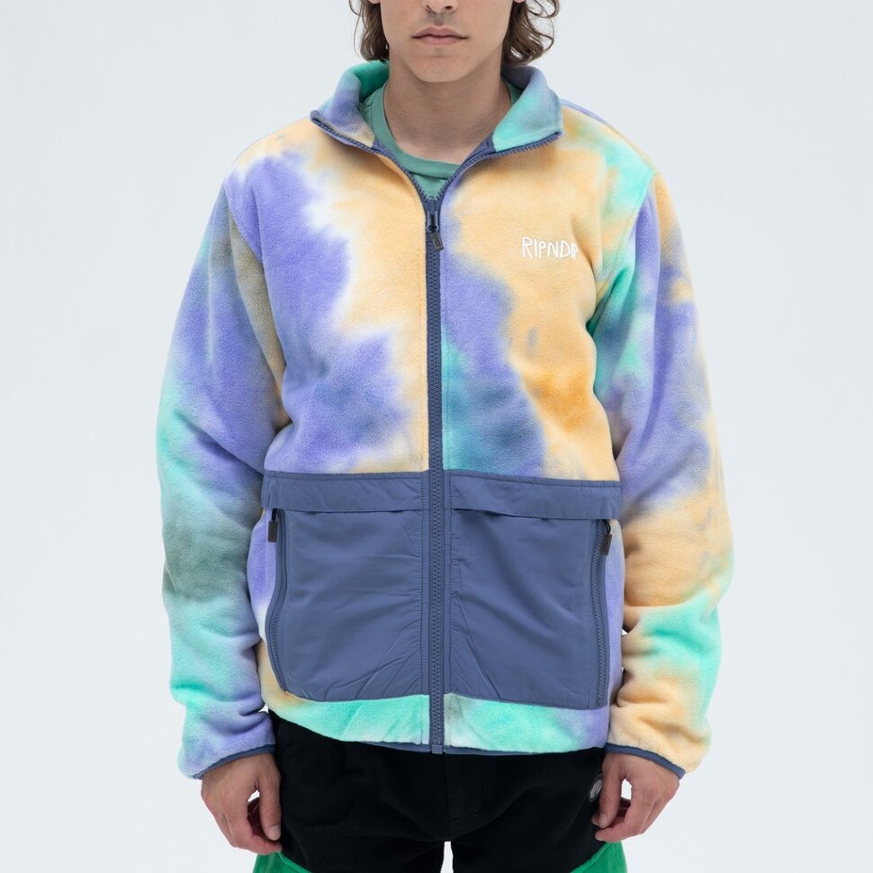 фото Куртка двустороняя ripndip castanza reversible brushed fleece & quilted jacket purple 2022