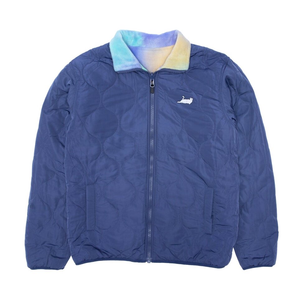 фото Куртка двустороняя ripndip castanza reversible brushed fleece & quilted jacket purple 2022