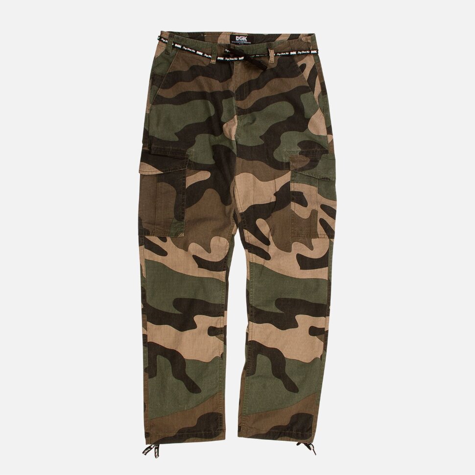 фото Брюки dgk o.g.s. cargo pants big woods camo 2020