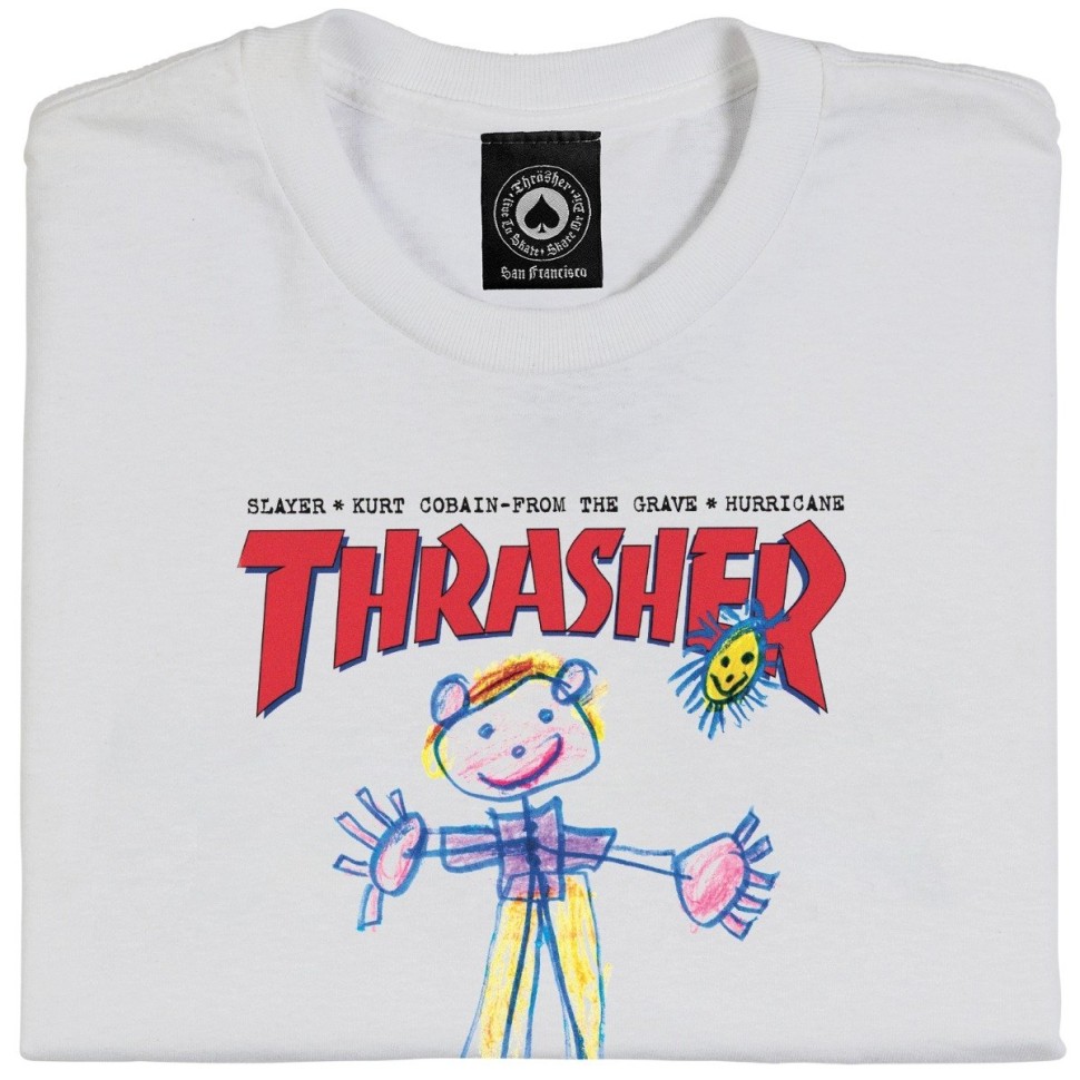 Футболка THRASHER Kid Cover White 2023 фото 2