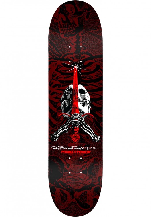 Дека для скейтборда POWELL PERALTA Skull & Sword Red 8 дюйм, фото 1