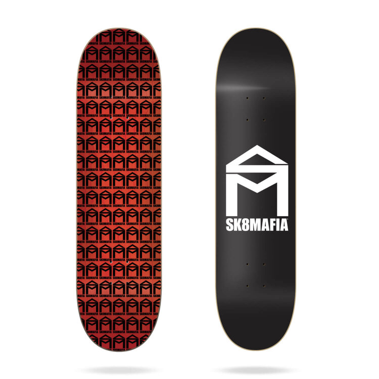 Дека для скейтборда SK8MAFIA House Logo Black Deck 7.5 дюймов 2021, фото 1