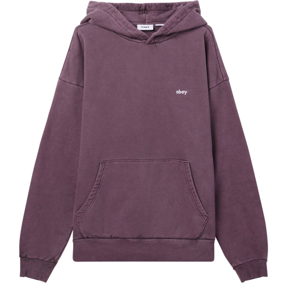

Худи OBEY Lowercase Pigment Hood SS24 Pigment Plum Perfect