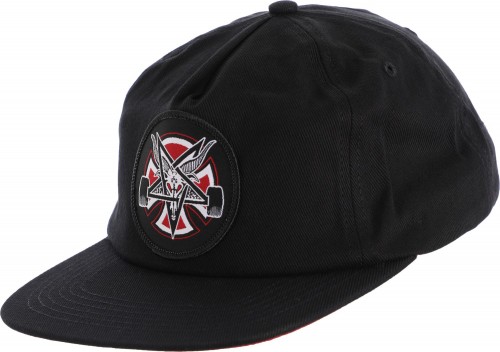 Кепка Independent x Thrasher Pentagram Cross Adjustable Snapback Hat Black, фото 1