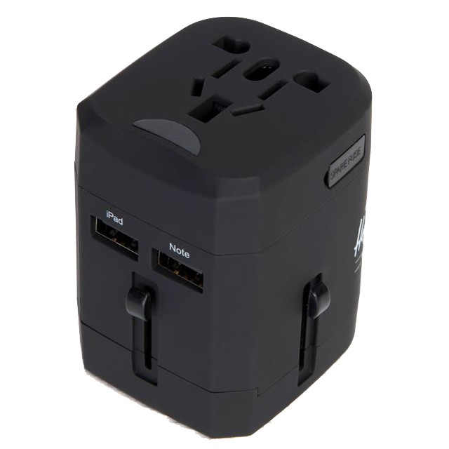 Адаптер для путешествий HERSCHEL Travel Adapter Black, фото 3
