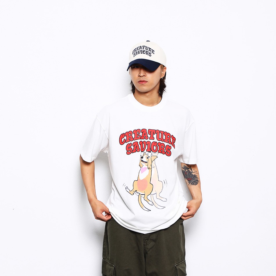 Футболка BSRABBIT Cs Fade Out Dog White 2023 фото 2