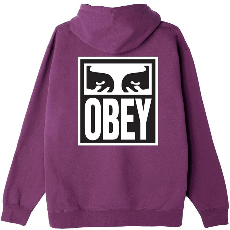 фото Толстовка с капюшоном obey obey eyes icon 2 purple nitro 2021