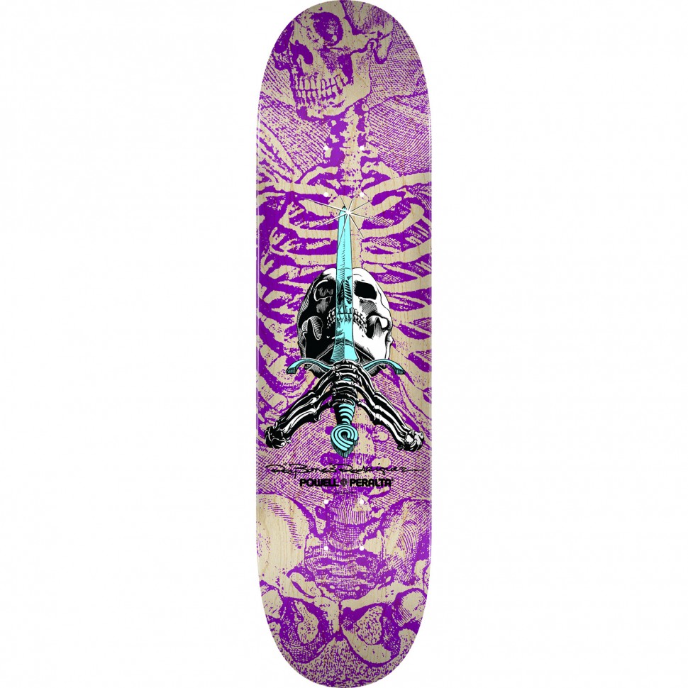 фото Дека для скейтборда powell peralta skull & sword purple 9 дюйм