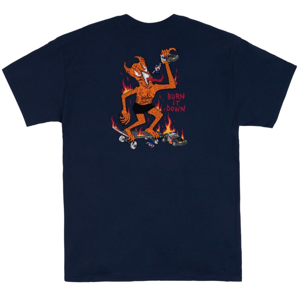 Футболка THRASHER Burn It Down Navy 2023 фото 2