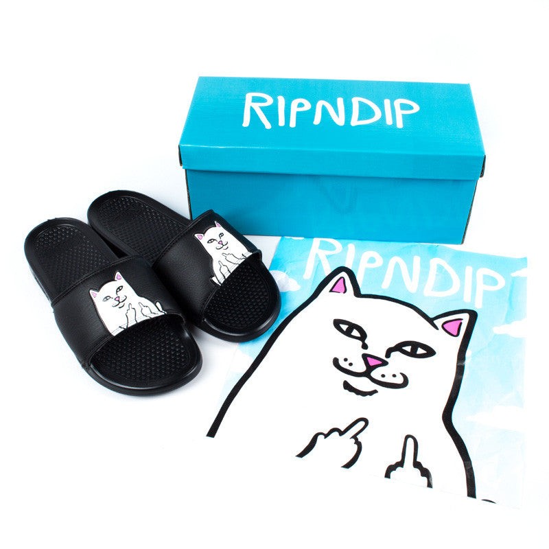 Тапочки RIPNDIP Lord Nermal Slides Black фото 4