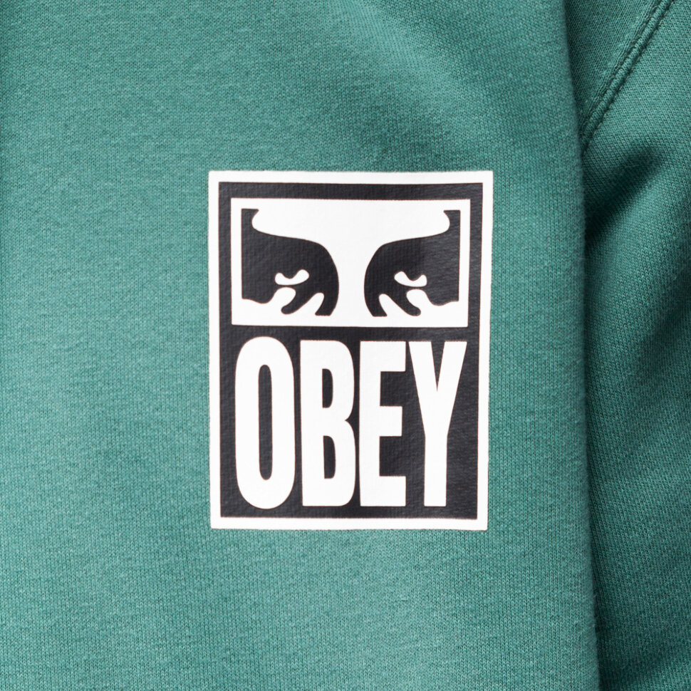 фото Толстовка с капюшоном obey obey eyes icon 2 velvet pine 2021