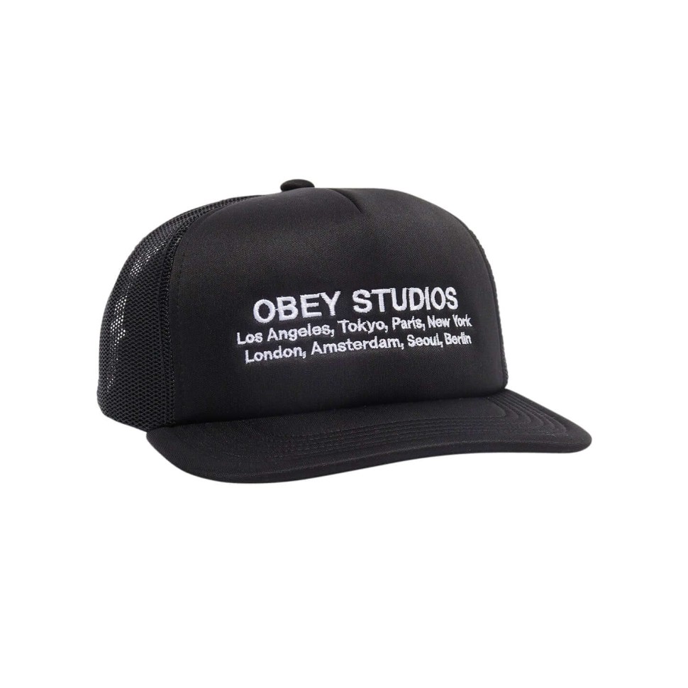 Кепка OBEY Obey Studios Trucker Black 193259887871, размер O/S - фото 1