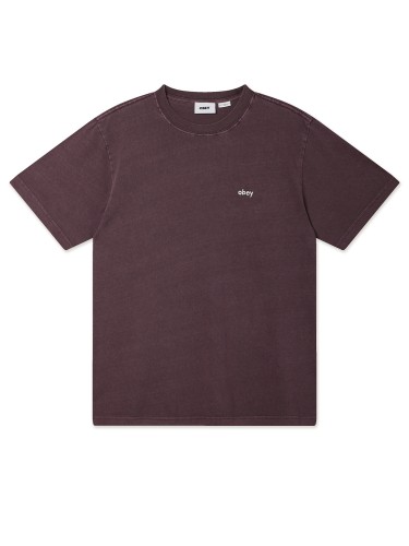 Футболка OBEY Lowercase Pigment Tee Ss SS24 Pigment Plum Perfect, фото 1