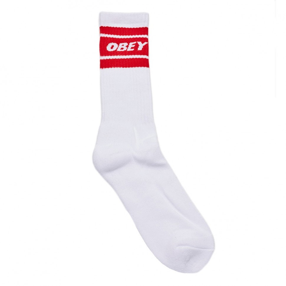 фото Носки obey cooper 2 socks white / rio red 2020