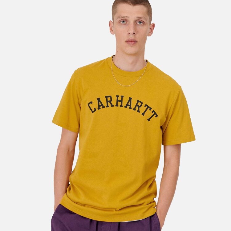 Футболка CARHARTT WIP S/S University T-Shirt COLZA / BLACK 2021, фото 1