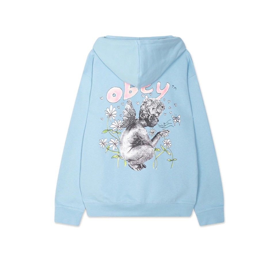 Толстовка с капюшоном OBEY Obey Garden Fairy Sky Blue 2023 фото 2