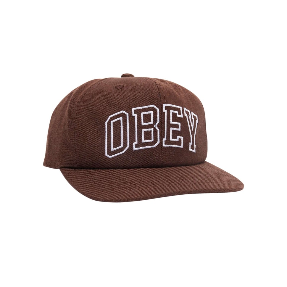 Кепка OBEY Obey Rush 6 Panel Classic Snapback Brown 193259888212, размер O/S