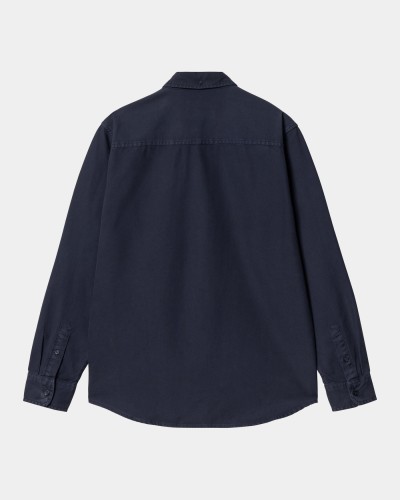 Рубашка CARHARTT WIP L/S Bolton Shirt SS24 Air Force Blue (Garment Dyed), фото 2