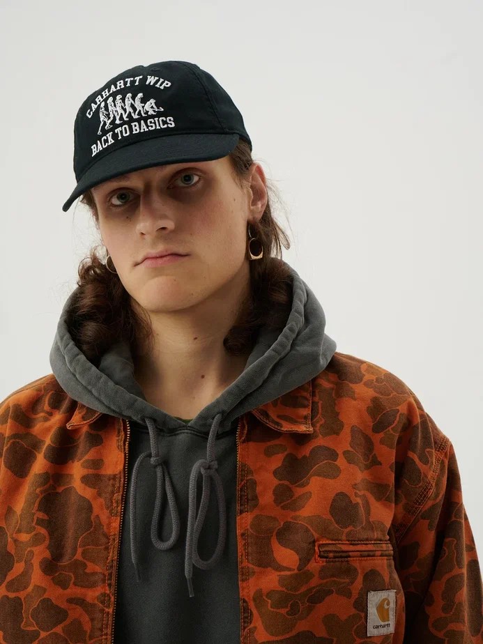 Кепка CARHARTT WIP Basics Cap FW25 Black / White фото 4