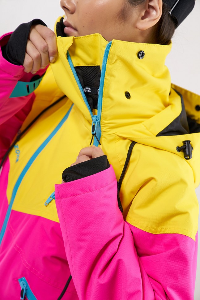 фото Комбинезон для сноуборда женский cool zone kite желтый/цикламеновый/черный