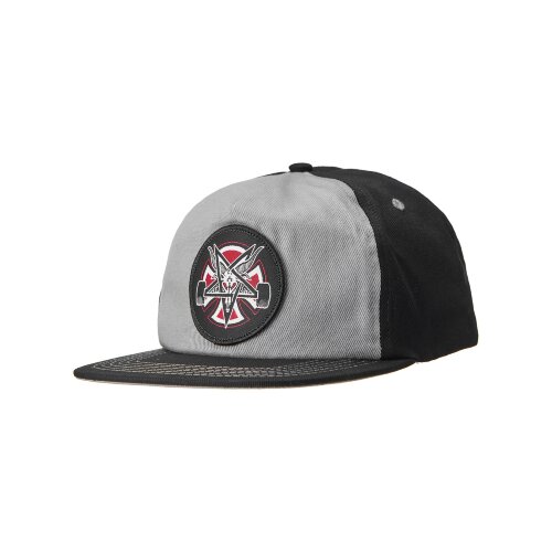 Кепка Independent x Thrasher Pentagram Cross Adjustable Snapback Hat Grey/Black, фото 1