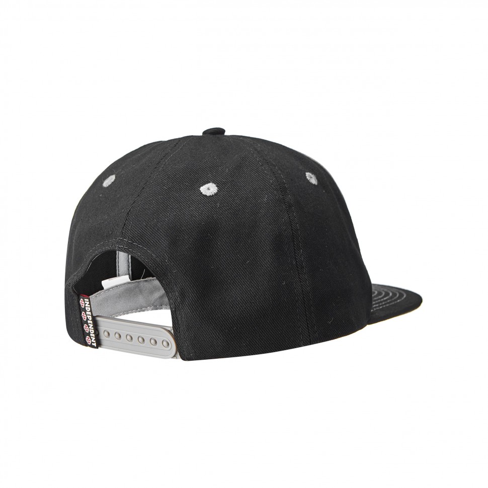 Кепка Independent x Thrasher Pentagram Cross Adjustable Snapback Hat Grey/Black 0659641981720, цвет черный - фото 2