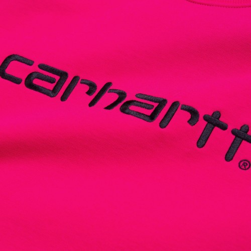 Худи CARHARTT WIP Hooded Carhartt Sweatshirt Ruby Pink/Black 2020, фото 2