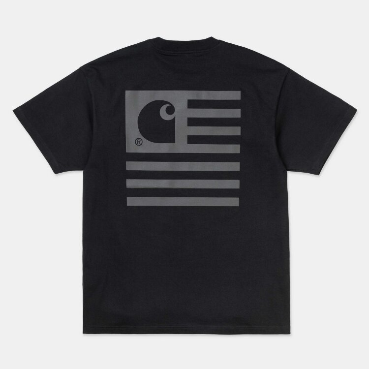Футболка CARHARTT WIP S/S State T-Shirt BLACK / BLACK 2021, фото 2