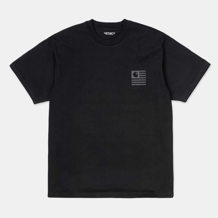 Футболка CARHARTT WIP S/S State T-Shirt BLACK / BLACK 2021, фото 1