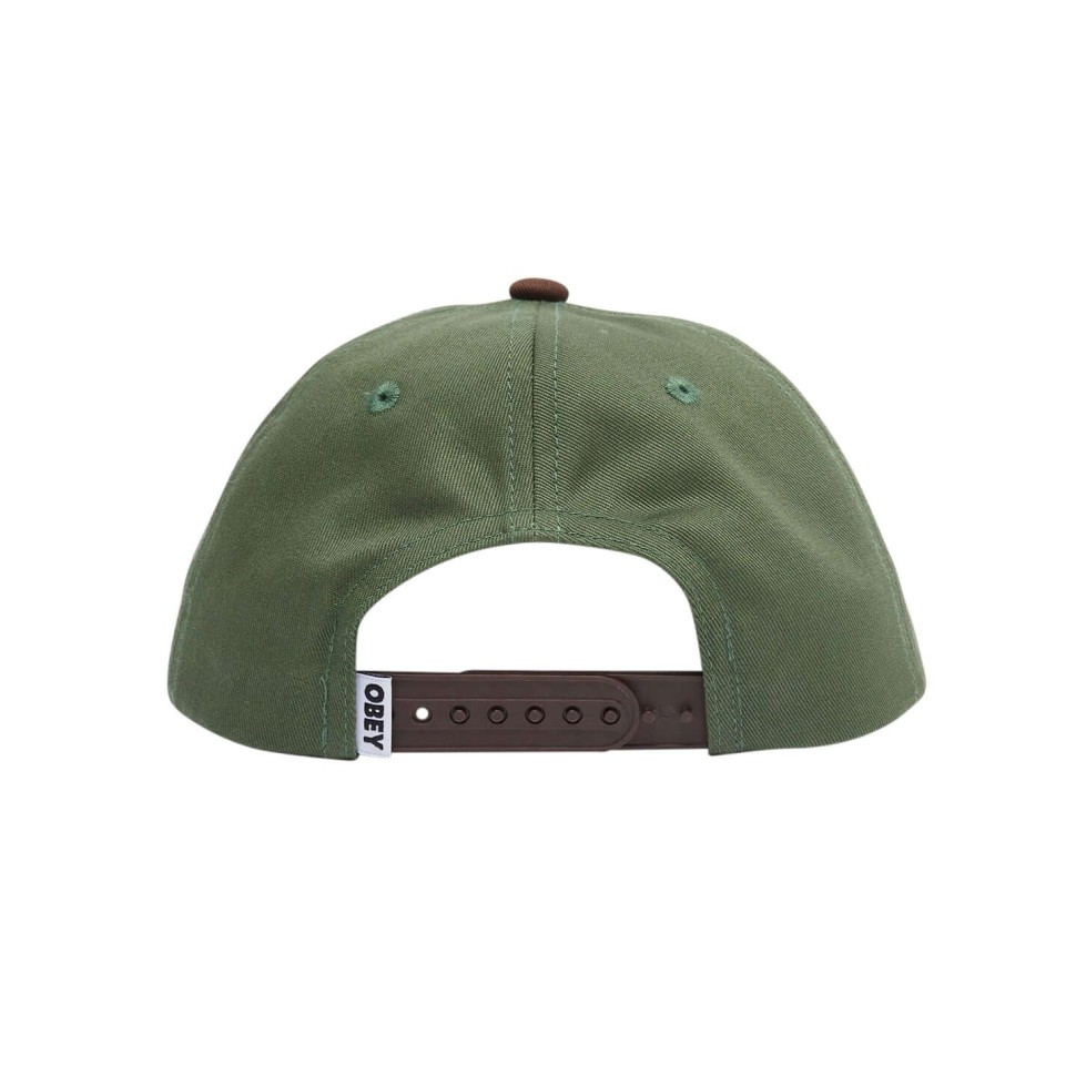 Кепка OBEY Corridor 6 Panel Snapback Dark Cedar Multi фото 2