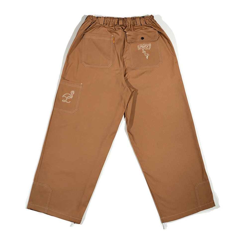 Брюки LARRY PANTS Wide Fit FW25 Mustard White