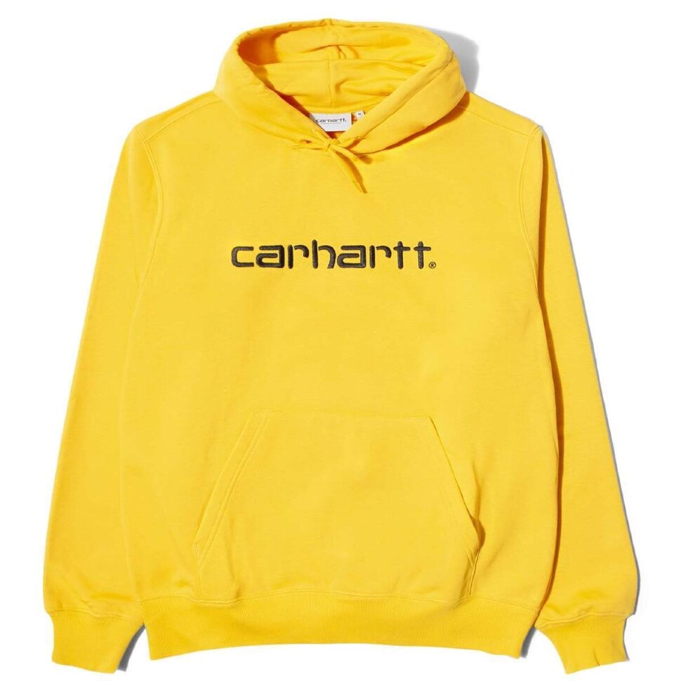 фото Худи carhartt wip hooded carhartt sweatshirt sunflower/black 2020