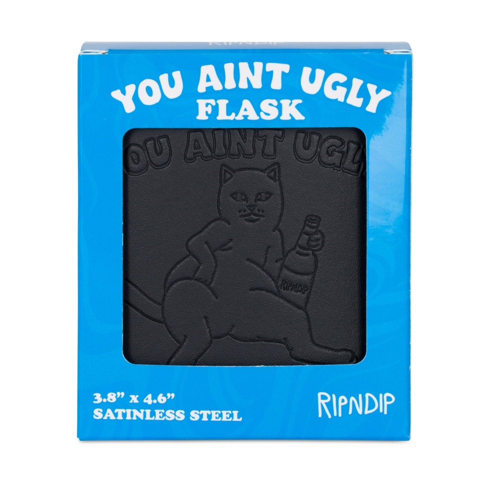 Фляжка RIPNDIP You Ain'T Ugly Flask Black фото 3