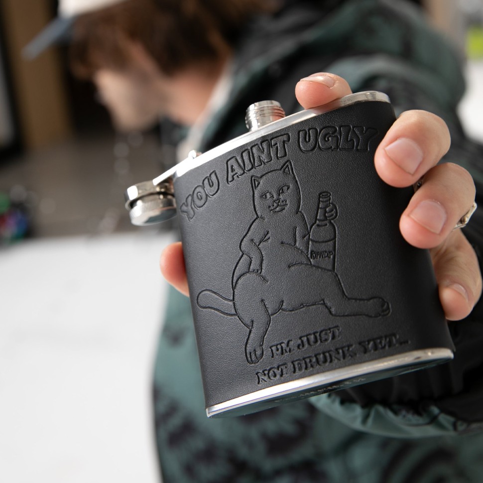 Фляжка RIPNDIP You Ain'T Ugly Flask Black фото 4