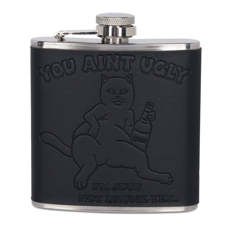 Фляжка RIPNDIP You Ain'T Ugly Flask Black фото 2
