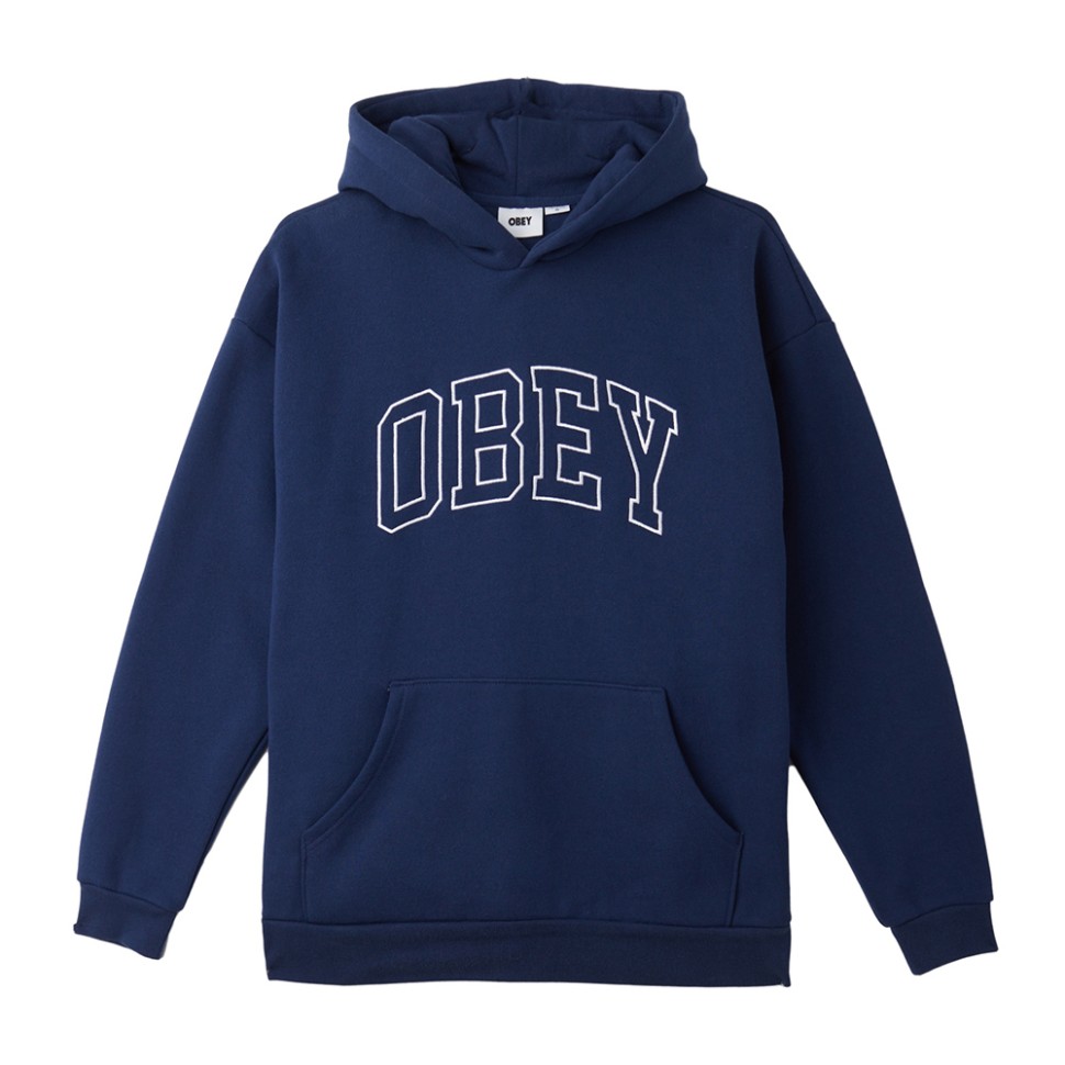  OBEY Institute Extra Heavy Hood Academy Navy