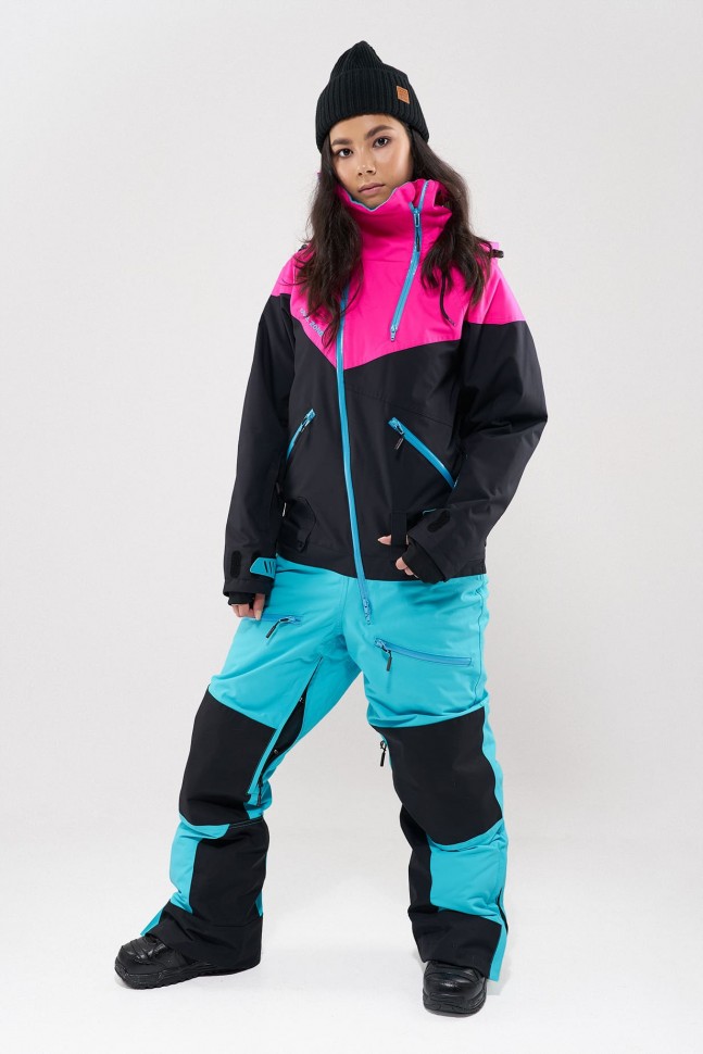 фото Комбинезон для сноуборда женский cool zone kite цикламеновый/черный/бирюзовый