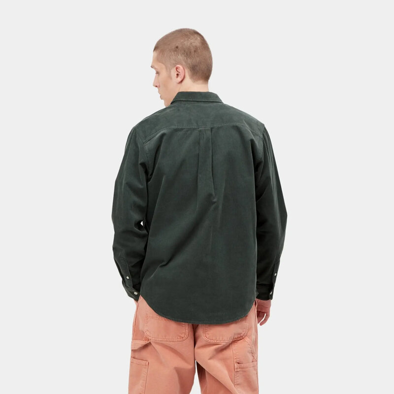 фото Рубашка carhartt wip l/s madison shirt hemlock green / white 2022