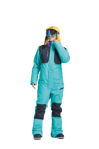 Комбинезон для сноуборда женский AIRBLASTER Sassy Beast Suit Turquoise 2020, фото 2