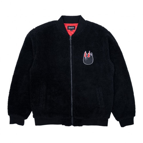 Куртка бомбер RIPNDIP Ignite Sherpa Sweater Black 2020, фото 3