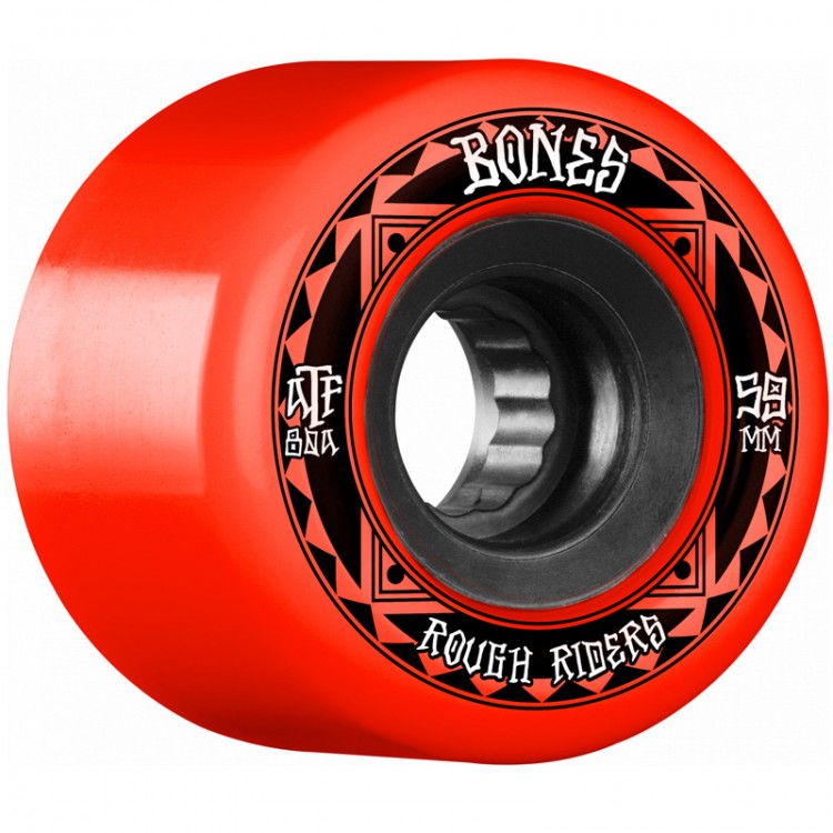 Колеса для скейтборда BONES Rough Rider Runners Red 59mm 80A 2022, фото 1