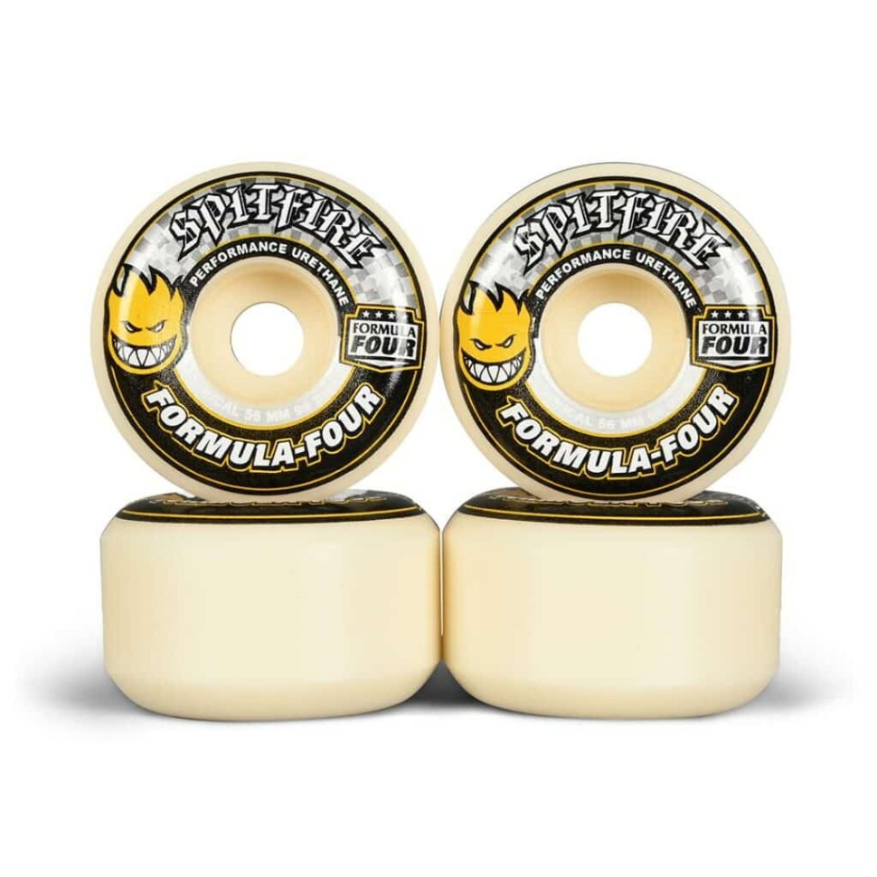 Колеса для скейтборда SPITFIRE F4 Conical Ylw Prnt 56MM 99D 2023 фото 2