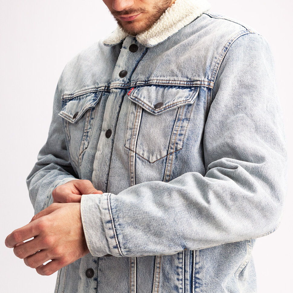 фото Куртка джинсовая levis type 3 sherpa trucker stonebridge sherpa trucker 2021 levi's®