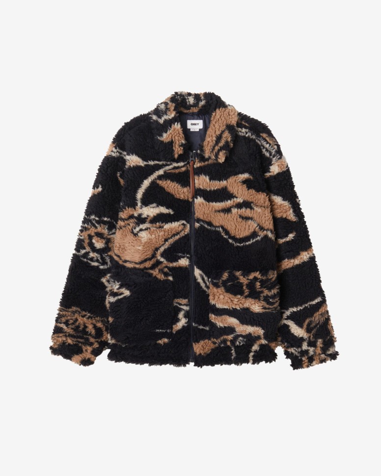 Куртка OBEY Mushroom Sherpa Jacket FW25 Dark Navy Multi