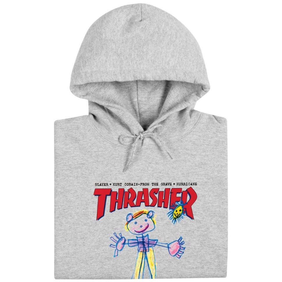 Толстовка с капюшоном THRASHER Kid Cover Ash 2023 2000000714516, размер S - фото 2