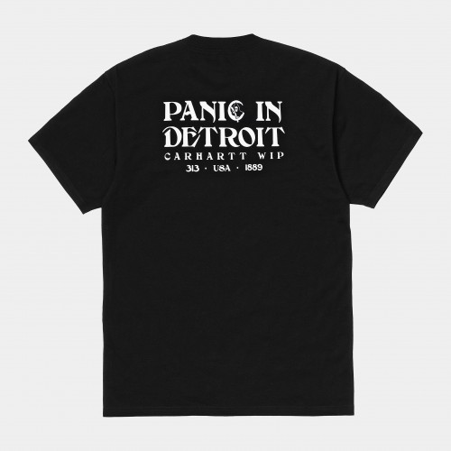 Футболка  CARHARTT WIP S/S Panic T-Shirt Black / White 2021, фото 2