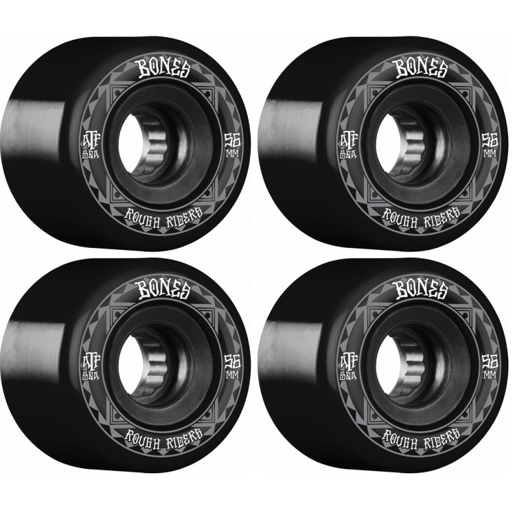 Колеса для скейтборда BONES Rough Rider Runners Black 59mm, фото 1