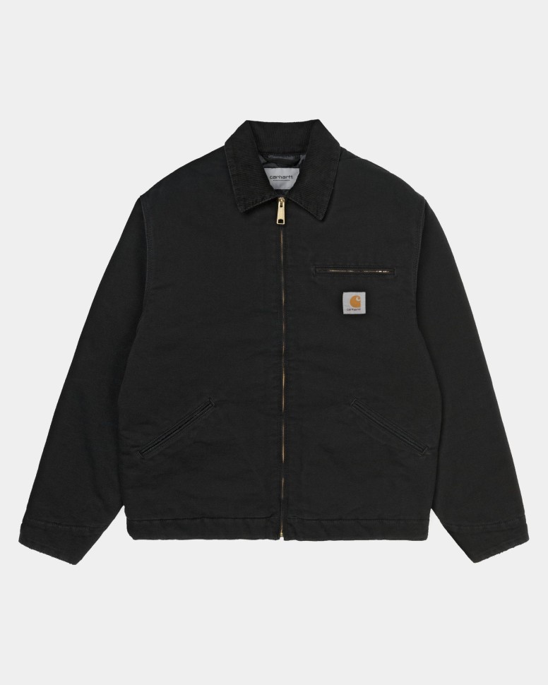 Куртка CARHARTT WIP Og Detroit Jacket FW25 Black / Black (Aged Canvas)