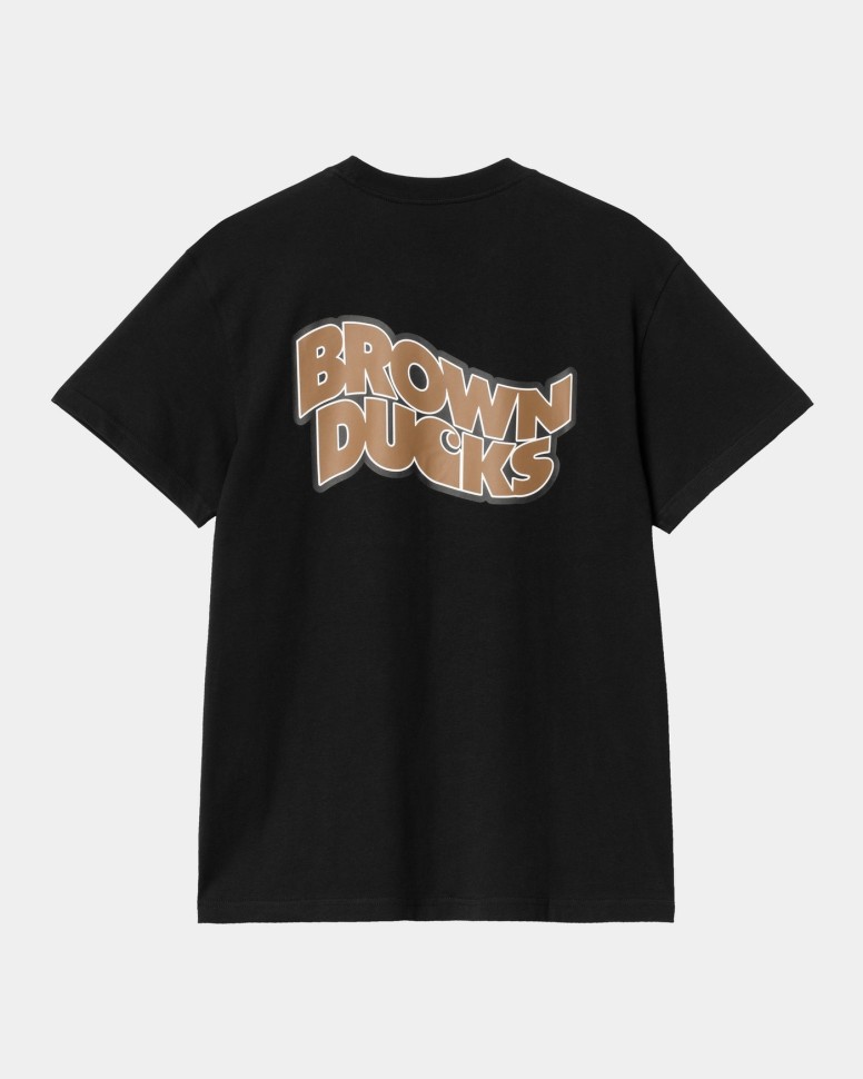 Футболка CARHARTT WIP S/S Brown Ducks T-Shirt FW25 Black фото 2